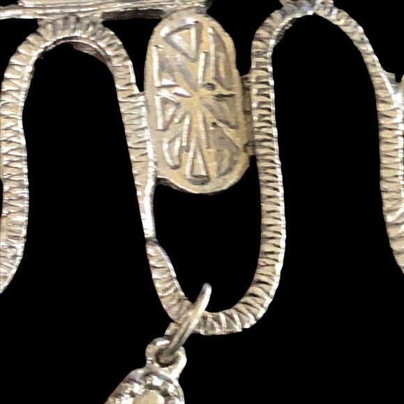 Lizard Pendant Silver Tone Asian Inspired Dragon Iguana Necklace - Picture 6 of 6